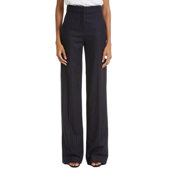 Veronica Beard Tonelli wide pinstriped pants navy Plus size 22 - Picture 1 of 8